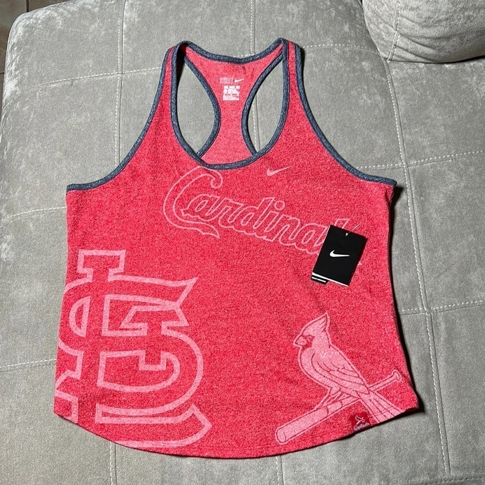 Nike Red and Pink Sleeveless Crop Tank Top